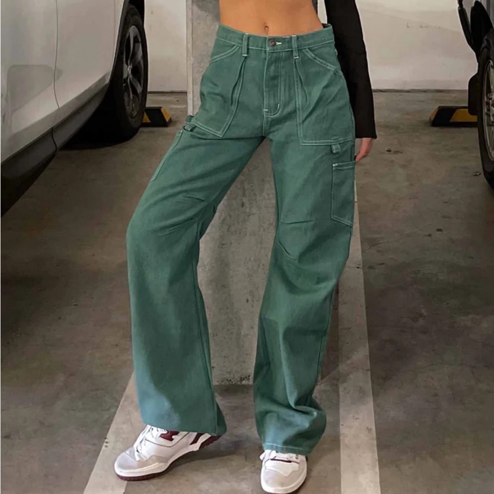 Princess Polly green cargo pants
